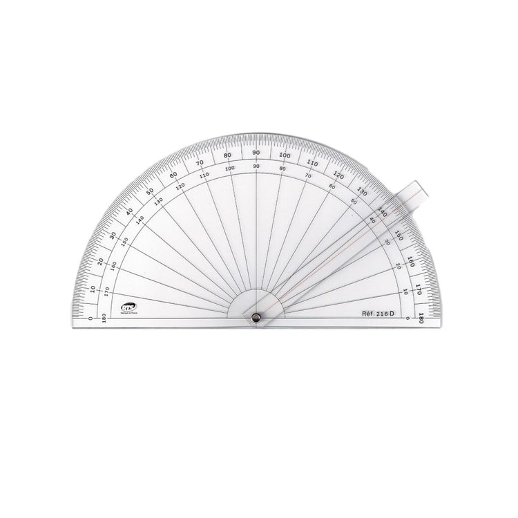 Rapporteur d'axe 180° 13cm