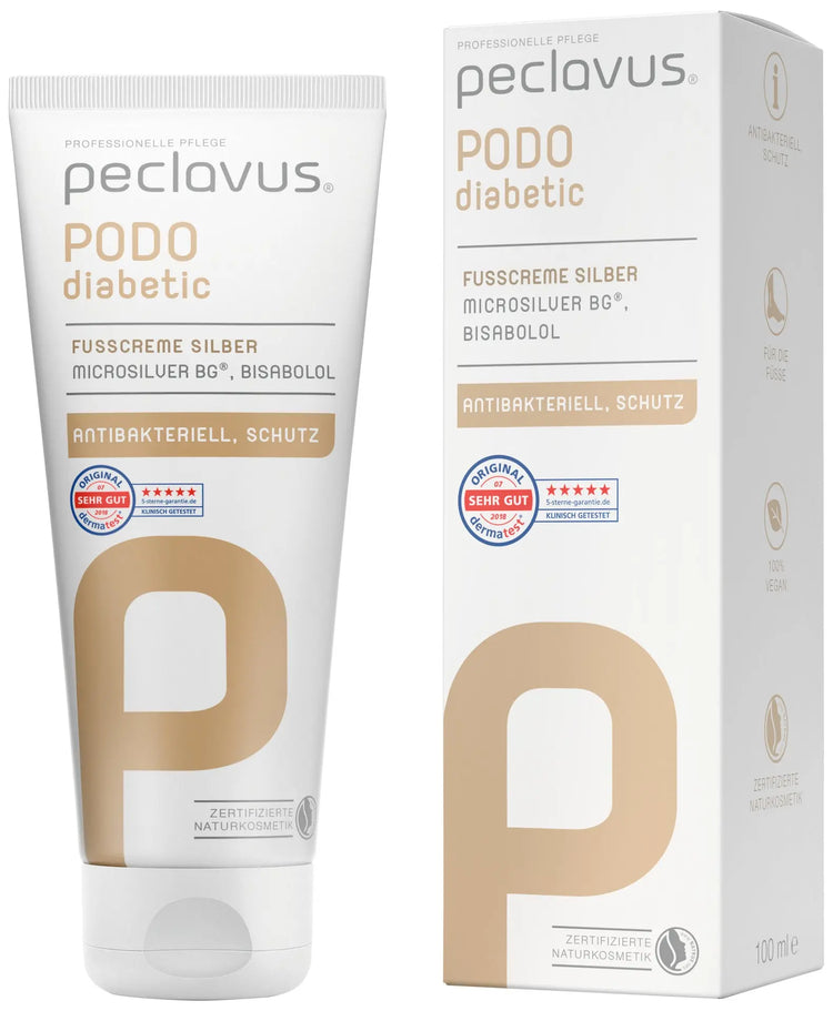 Crème argent pour les pieds diabétiques - Peclavus - My Podologie