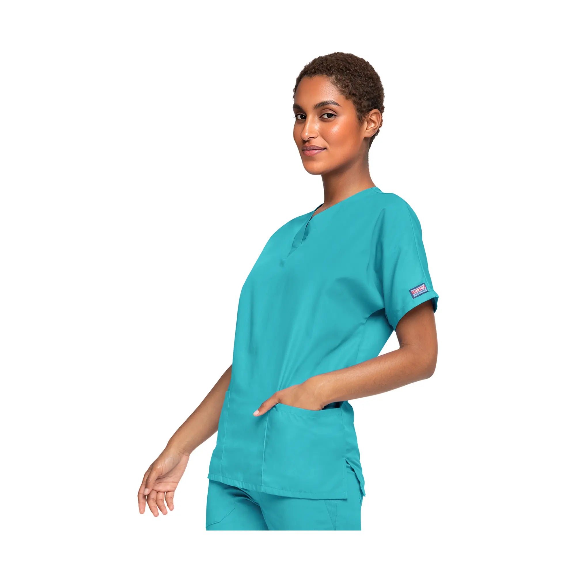 Guéthary - Tunique médicale - Col V - Manches courtes - Femme - Cherokee - Couleur 1 Cherokee Authentic Workwear 