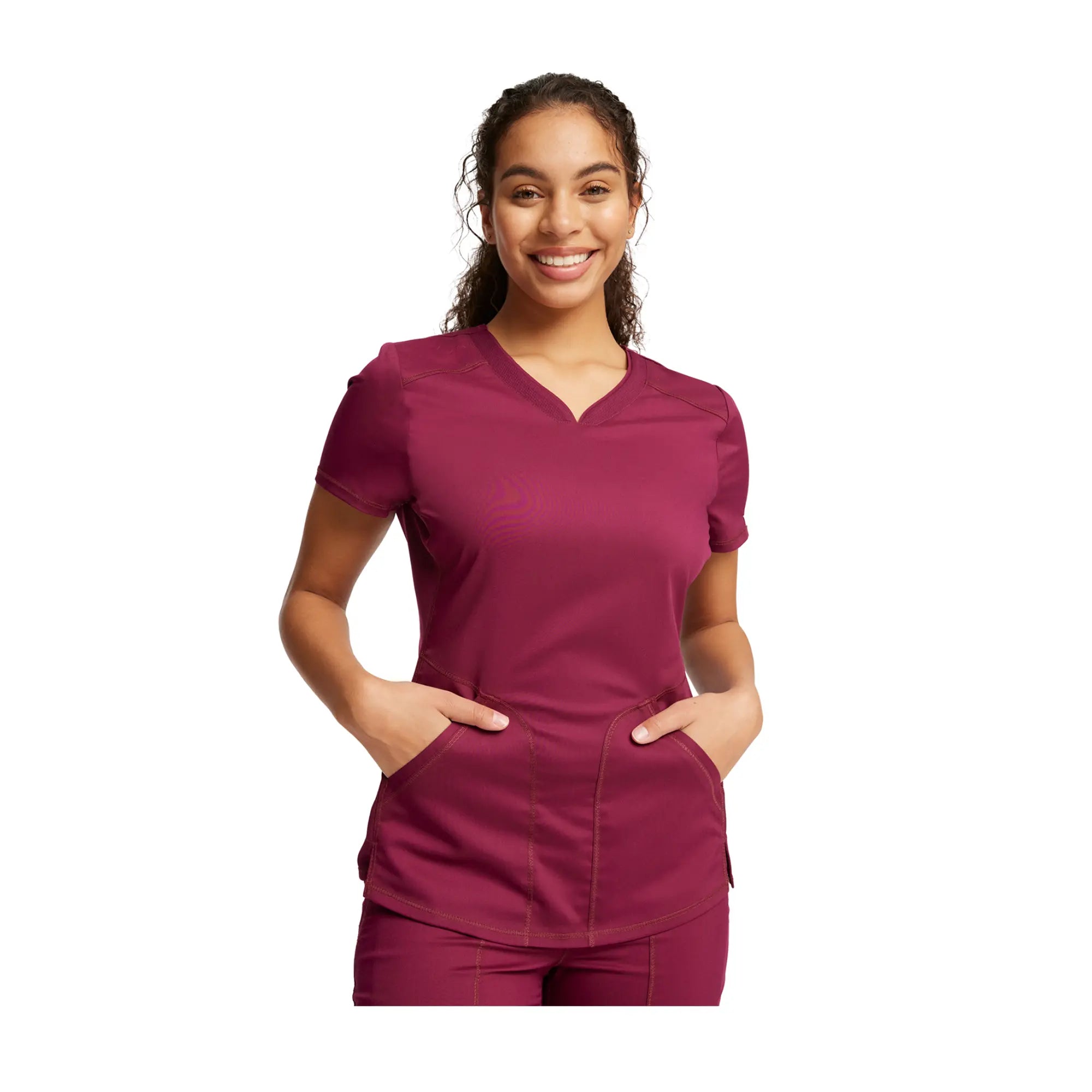 Orx - Tunique médicale - Col V - Femme - Cherokee Cherokee Authentic Workwear  Bordeaux-3XL