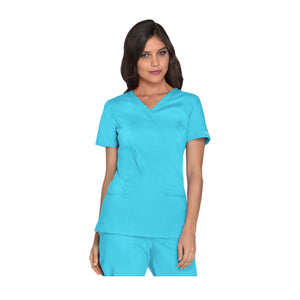 Pau - Tunique cache-cœur col V - Femme - Cherokee Cherokee Authentic Workwear  Bleu-Turquoise-3XL